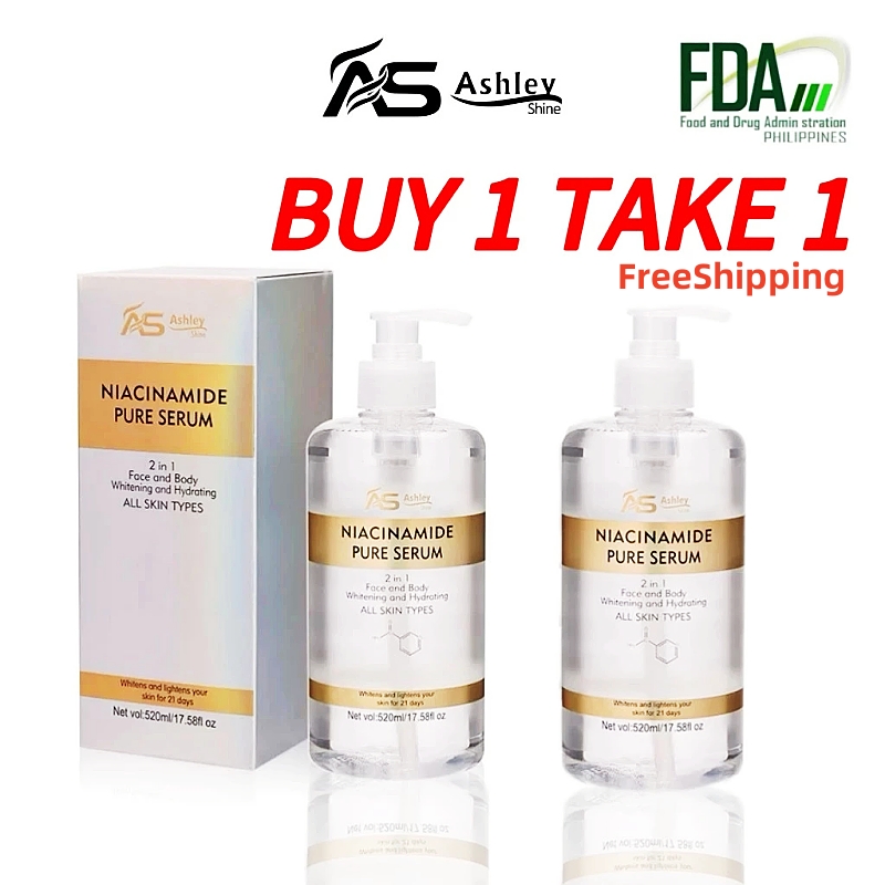 BUY 1 TAKE 1 Ashley Shine NIACINAMIDE Pure Serum FaceBody Moisturizes Whitening Skin 520ml Brightening FreeShipping Philippines BUY 1 TAKE 1 Ashley Shine NIACINAMIDE Pure Serum FaceBody Moisturizes Whitening Skin 520ml Brightening FreeShipping Philippines